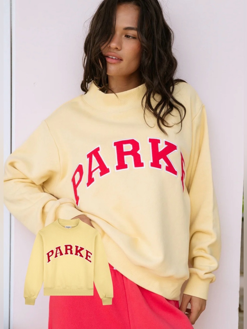 Parke L/XL Summerland Lemonade Heritage Varisty Mockneck. 💛⚡️